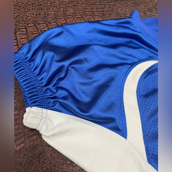 A4 Football Practice rollout Jersey youth medium M blue Mesh elastics NWOT - Picture 3 of 11